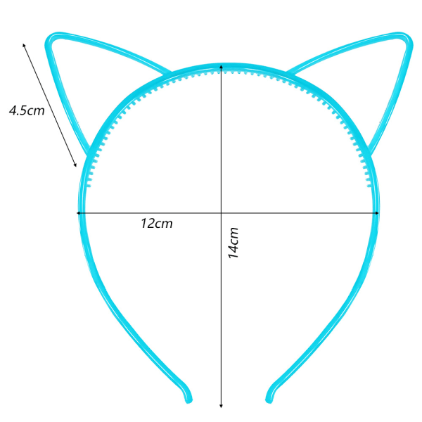 /#/6 st lysande kattöron diadem för kvinnor, diadem för flickor, halloween hår accessoarer för kvinnor, hår tiara för cosplay fest (katt)/#/
