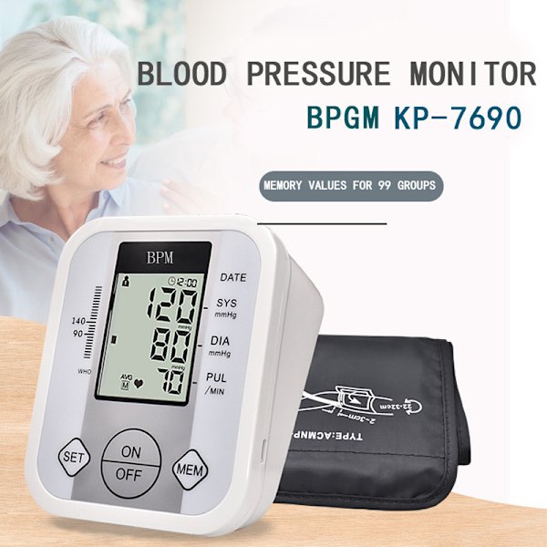 *Arm Blodtrykksmåler, Automatisk Arm Blodtrykksmaskin,*