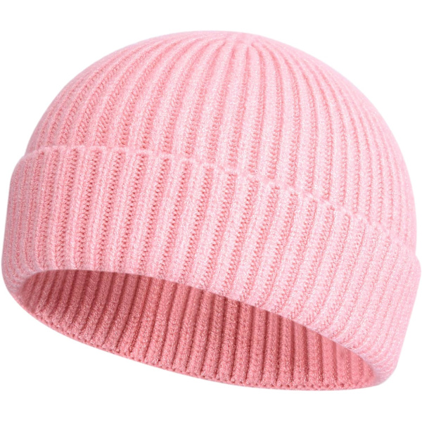 Kort Fiskarluva för Män Kvinnor, Varm Vinterhatt rosa