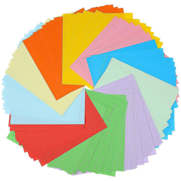 100 Ark Farverigt Firkantet Papir Assorterede Farver Pastel Origami Papir til Børn Voksne Begyndere DIY Kunsthåndværk
