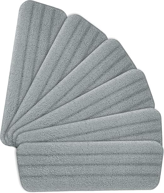 #16,5\"x5,5\"(Grå) 6 stk. Mopputskiftingsputer Mikrofiber Spraymopp for Spraymopper#
