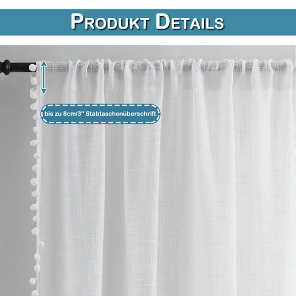 #132*274cm (2 delar) panelgardin, retro gardiner, transparent, b#
