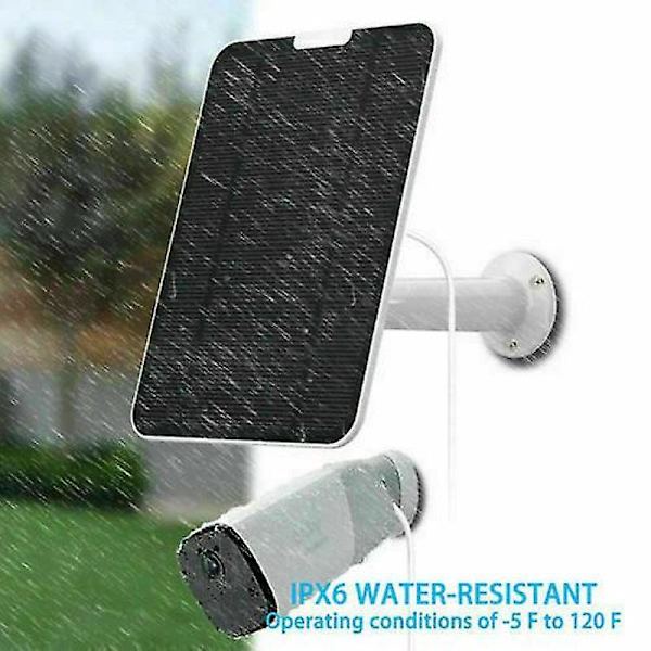 Solpanel för Eufycam 2/2c/2c Pro/e/2 Pro 4w Fäste 13ft Kabel Svart