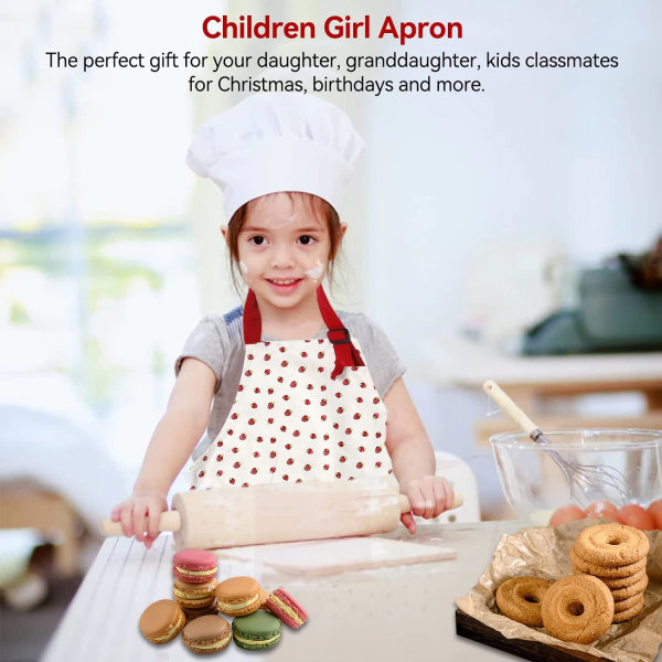 Barnförkläde, kockförkläde med ficka för pojke- eller flickakaka