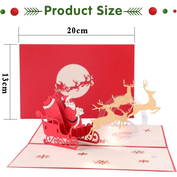 *3D three-dimensional Christmas card, Christmas tree reindeer card*