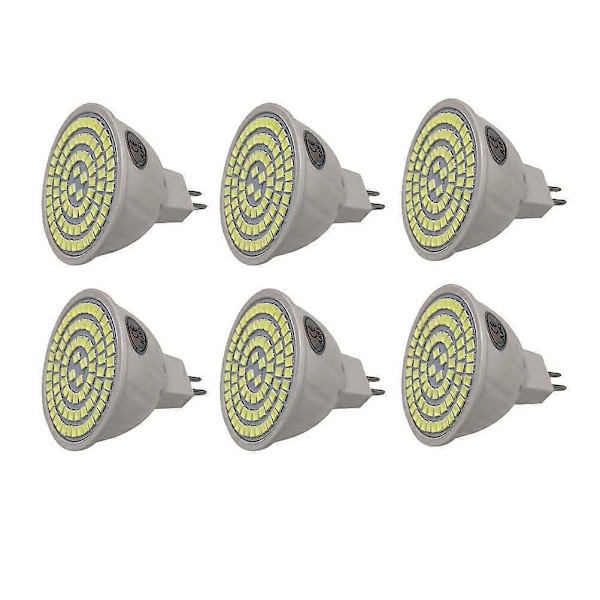 6 stk. 8W MR16 LED Pærer Spotlight Lampe Pære Dagslys Belysning Downlight Energibesparende (Varm Hvid)