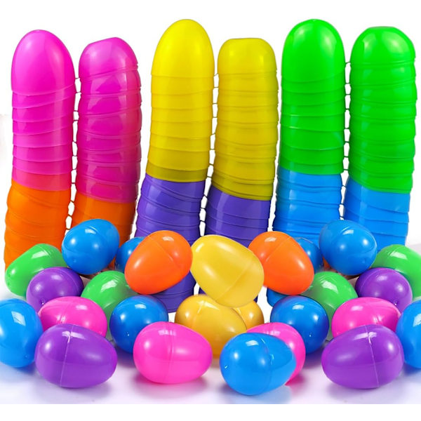 2026 Upgraded Easter 50/100 Pieces Plastic Easter Eggs, (8cm) Fillable Easter Eggs, Plastic Eggs for Egg Hunt 100st