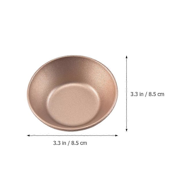 4 stk. Eggterteformer i karbonstål, runde mini paiformer, puddingformer