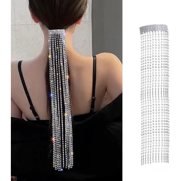 Tassel Rhinestone Fashion Hairpin 40cm, Hair Accessories Headwea