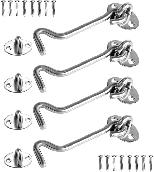 4 stk. Port Latch, Dørgrebskrog, 4 tommer Rustfrit Stål Dør