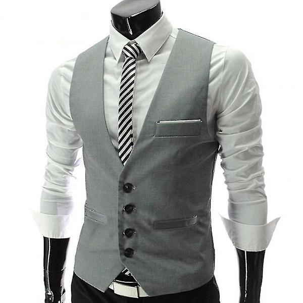 Kostymväst Herr Businessväst Casual Väst Formell Kostym Gilet Slim Formell Stil Väst Kläder Businessväst Arbetskläder