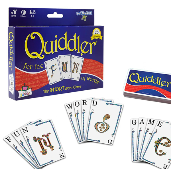 Quiddler brädspel kort engelsk magiker spel