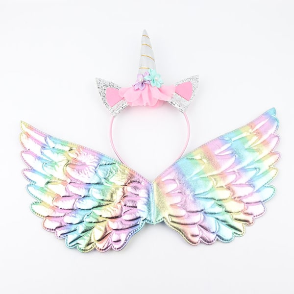 Kids Angel Wings Fairy kostymtillbehör för Halloween jul