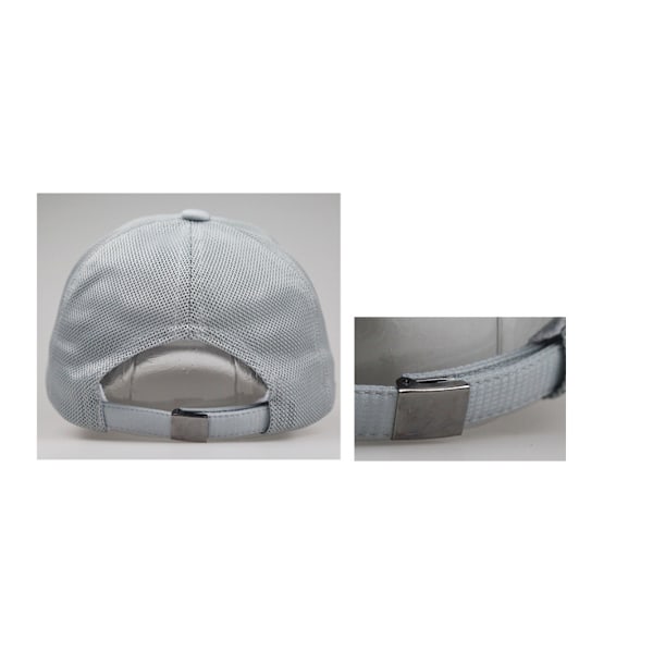 Grå Justerbar Baseballkasket Golfhat Motorcykel Trucker Cap Str