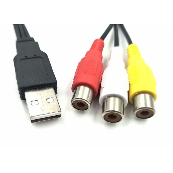 #USB2.0 A Han till 3 RCA Hon Splitter Audio Video AV Komposit Adapterkabel#