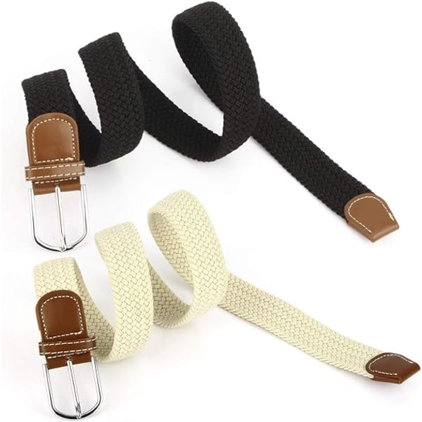 2-pack Damkorsband i vävt stretchtyg av canvas, elastiskt, för män