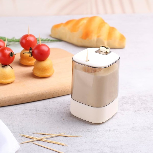 (A-WHITE*2) Tandpepparkhållare Dispenser——2 st Pop-Up Automatisk