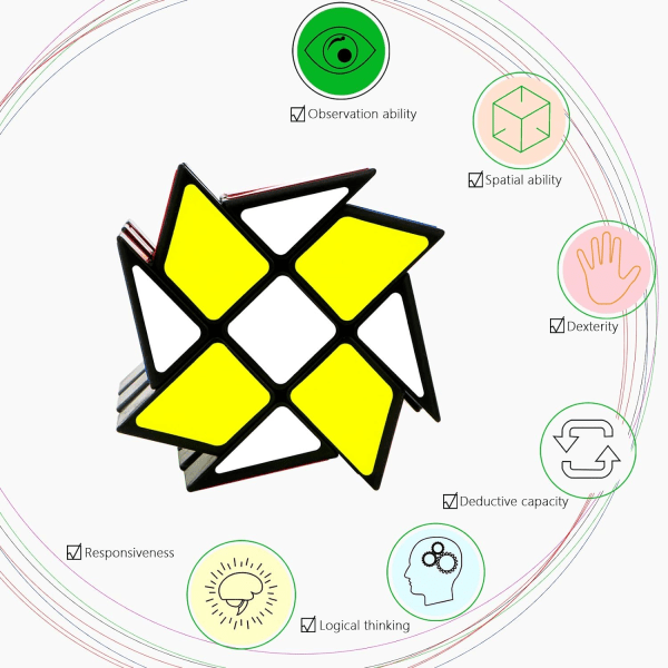 Vindkvarnskub Magic Puzzle Magic Speed ??Cube Vuxna Barn Holi
