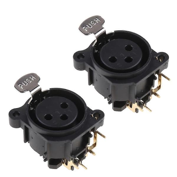 2st 3-polig XLR hona jack panelmonterad chassikontakt för mikrofon gitarr