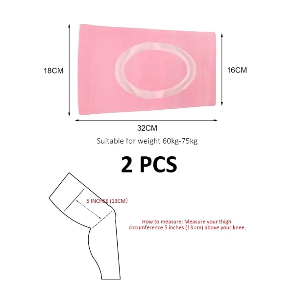 1 pari vaaleanpunaisia puristuspolvisuojia kuntosalille, juoksuun ja jokapäiväiseen käyttöön