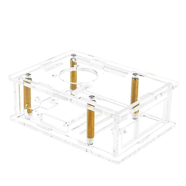 Akryl Etui + Køleventilator Transparent Beskyttelsesetui til Pi 5