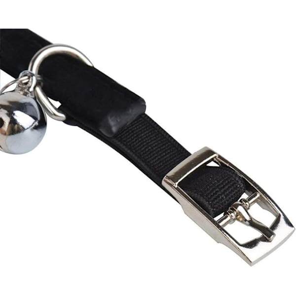 #Blødt Fløjl Justerbar Kattehalsbånd med Rhinestones og Klokker#