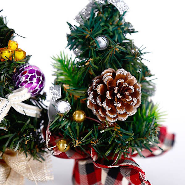 Julgran för skrivbord 20cm Hänge Juldekoration (lila)