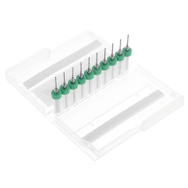 10 st 1,0 mm PCB Karbidborr Micro Gravyrborrset för Kretskort (Slumpmässig Färg)