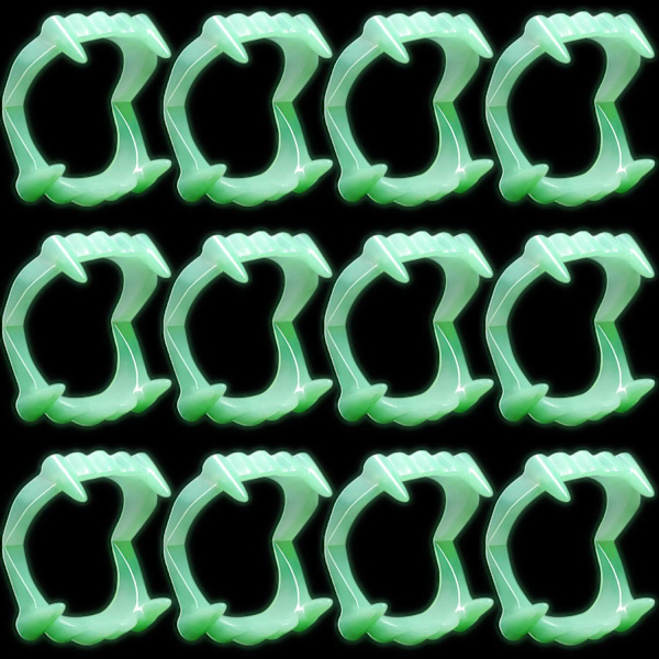 50 stycken lysande vampyrtänder Halloween Glow in The Dark Vampir