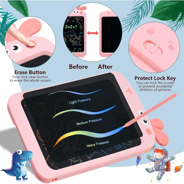 #Pink Magic 3 4 5 6+ vuotiaille pojille ja tytöille lapsille piirustus tabletti 8#