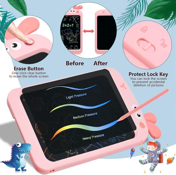 #Pink Magic Til Børn 3 4 5 6+ år Gamle Drenge Piger Kid Tegnetablet 8#
