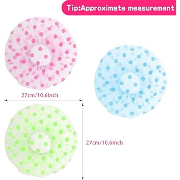 Blå+Grønn+Rosa Dusjhette 3 Stykker, Vanntett Badehette Elas