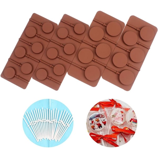 Silikonform for lollipops sjokoladegodteri og småkaker Sett o