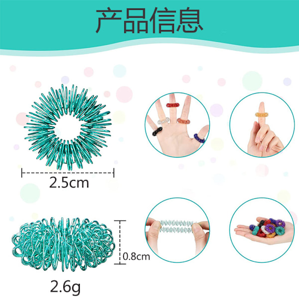 Akupressurringe Fingerringe Akupunkturringe Fidget til Stille