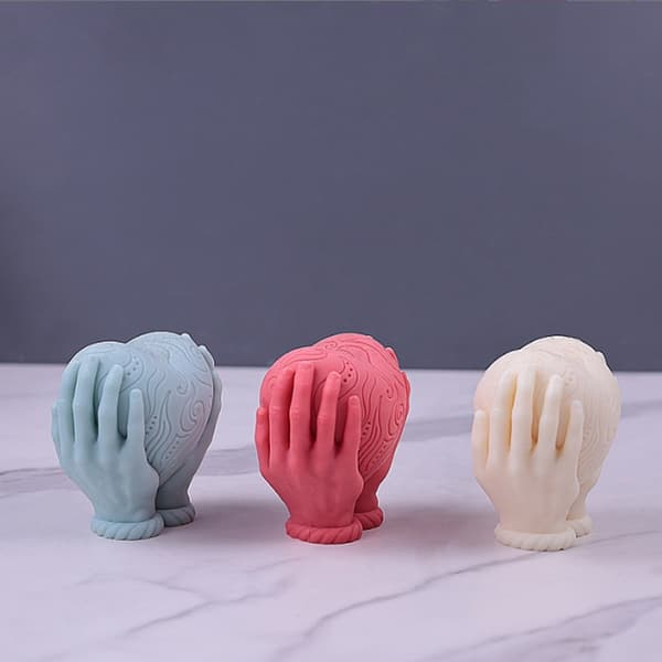#1-pack DIY - Händer som håller kärleksljus Silikonform#