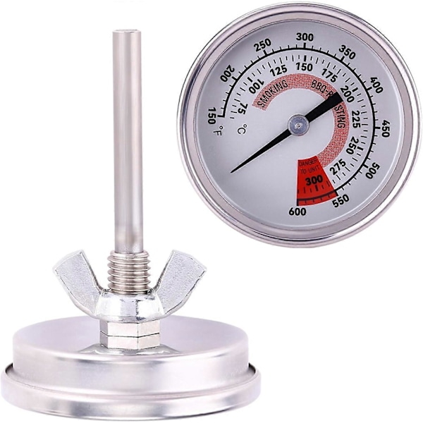 Ovntermometer, rustfrit stål ovntermometer, madlavnings- og køkkentermometer, pizzaovntermometer, grilltermometer til BBQ, grill, kød