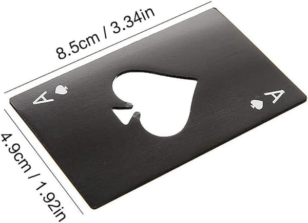 /#/Sæt med 2 pokerflaskeåbnere (sort og sølv), rustfrit stål/#/