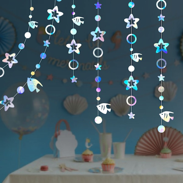 Ocean Fish Party Girland Kit (2 stk, 3,5 m Længde Hver), Symphony