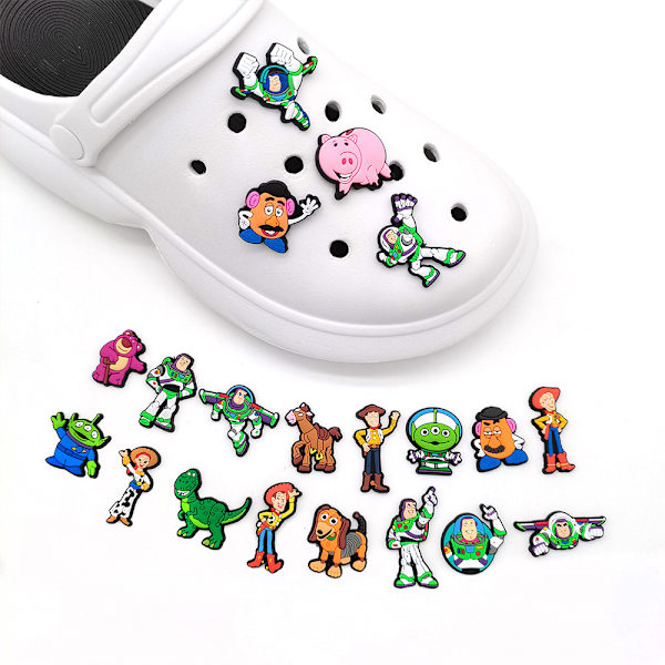 #20kpl Piirretty DIY Söpö Buzz Lightyear Crocs PVC Kenkätarvikkeet#