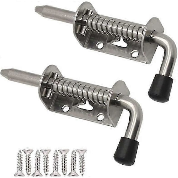 Portin salpa 2 kpl Oven salpa Liukuoven salpa Liukuva pultti Jousisalpa Jousisalpa autotallin oveen 128 * 47 mm hopea