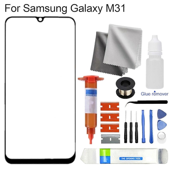 Ydre Front Glas Skærm Touch Panel Udskiftning Reparationsdele til Samsung Galaxy M21 M21S M31 M31S M51 M71 M62