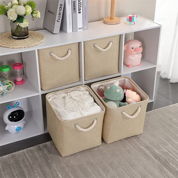 #Beige opbevaringskurv (28*28*28cm)#