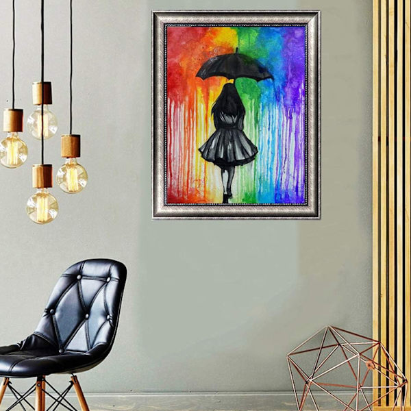 #diamantmålning, flicka (30×40cm)#