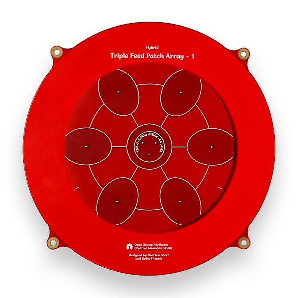 150 mm Triple Feed Patch 5,8 GHz 14 dBi Pagoda Array FPV-antenne Billedtransmitter Fladpanelantenne til FPV-drone Rød