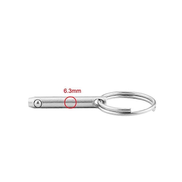4 stk. hurtigutløserkuler, 316 rustfritt stål 6,3 mm diameter hurtigutløserpinner med fjærbelastet kuleende
