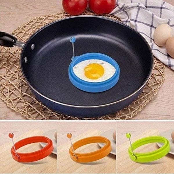 *Silikonäggringar, 4 tum, livsmedelssäkra, non-stick-beläggning, stekt E*