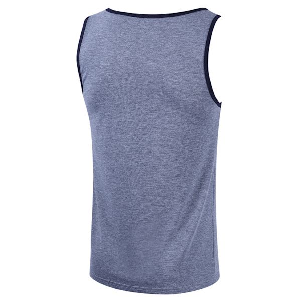 Grå med blå(a) sommar kläder för män ärmlös t-shirt män