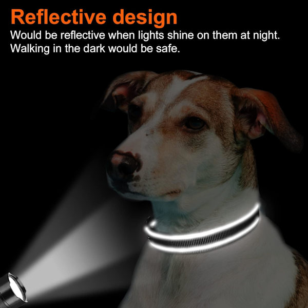 Reflekterende Hundehalsbånd, Polstret Åndbar Blød Neopren Nylon Kæledyr