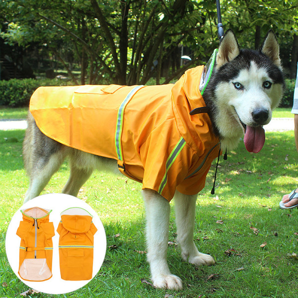 #Raincoat Dog Hooded Raincoat Reflective#