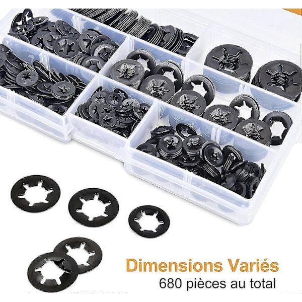 680 st Starlock Plattbricka Set M3 M4 M5 M6 M8 M10 M12